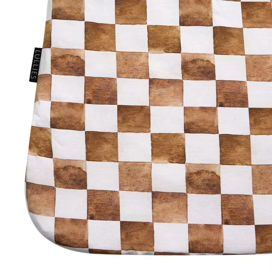 Bamboo Sleep Bag - Neutral Checkered