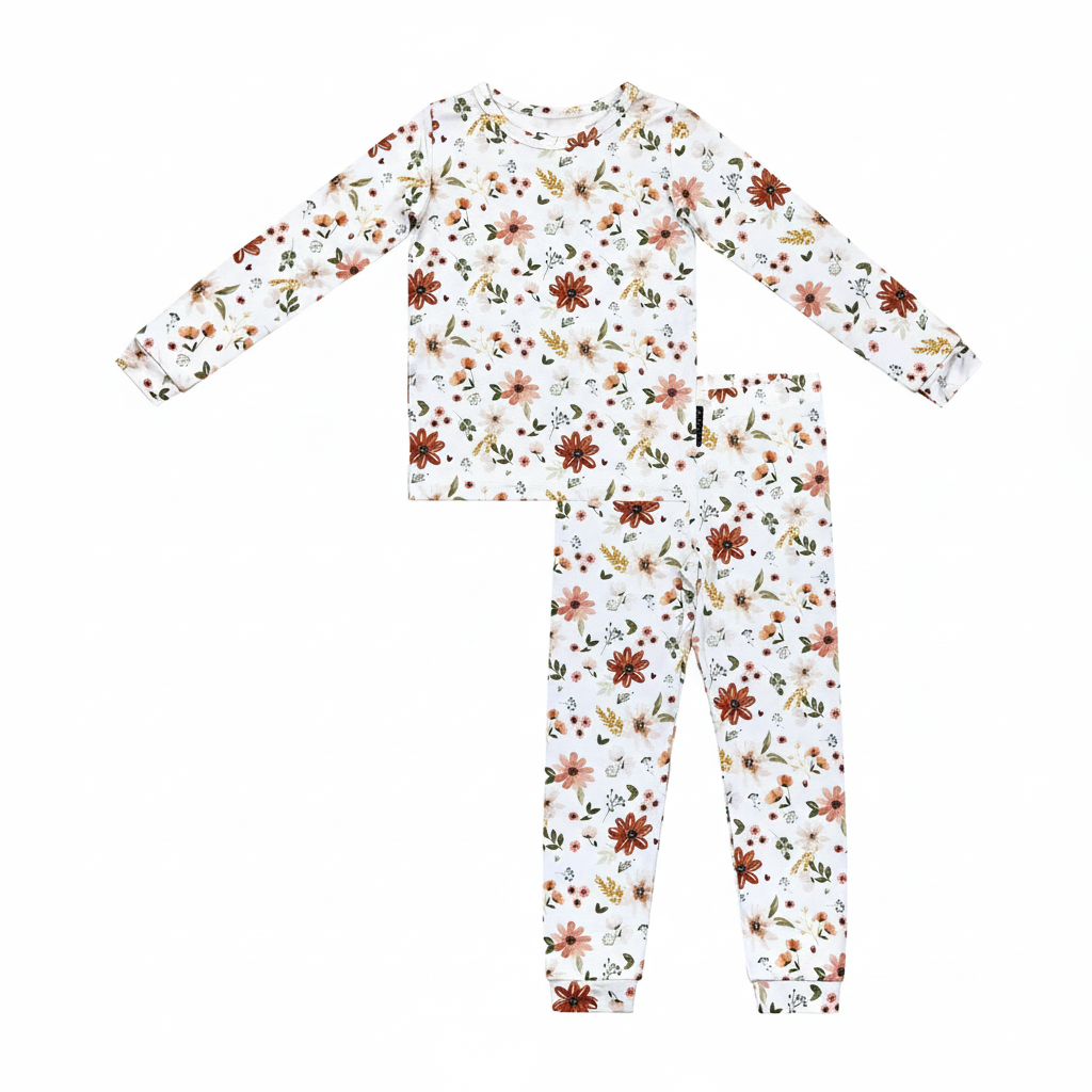 Bamboo Two Piece Toddler Set - Floral