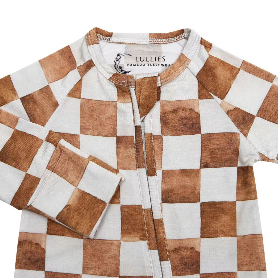 Bamboo Romper - Neutral Checkered