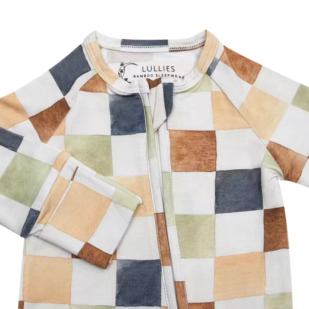 Bamboo Romper - Multi Colour Checkered