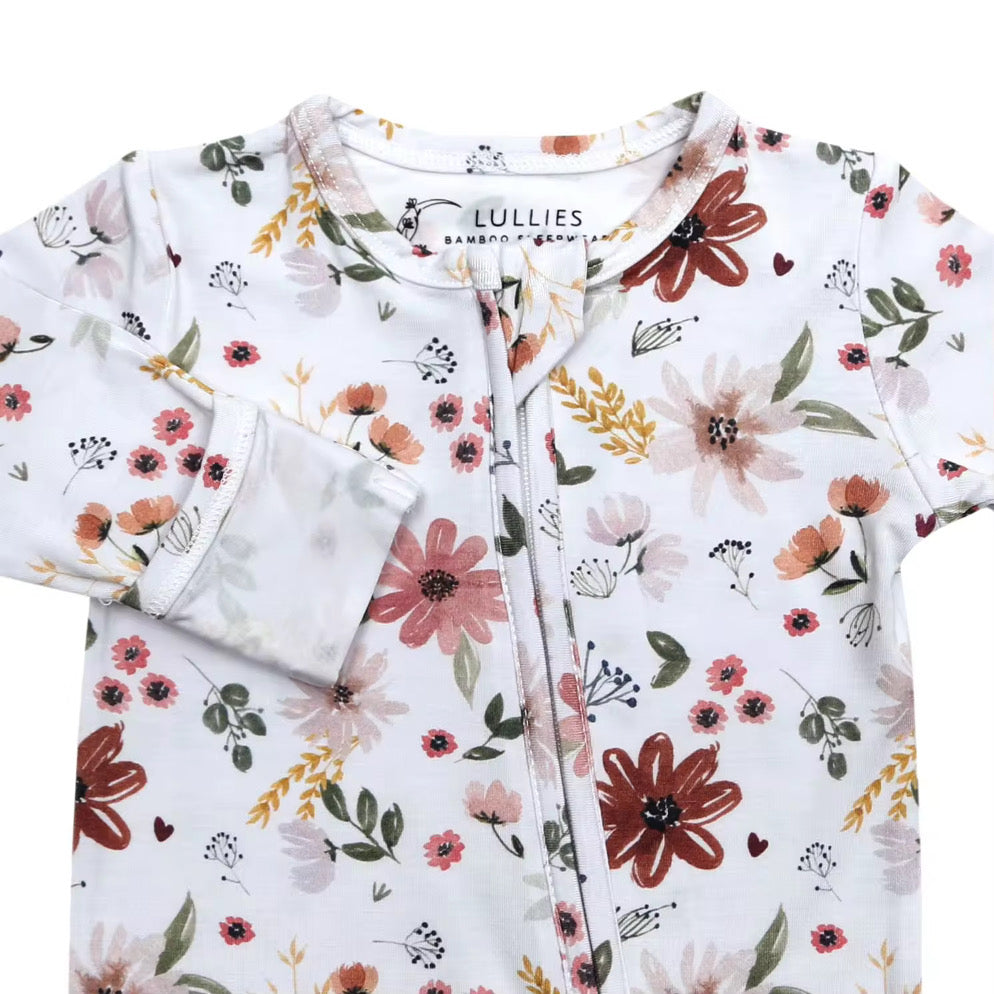 Bamboo Footed Sleeper - Floral
