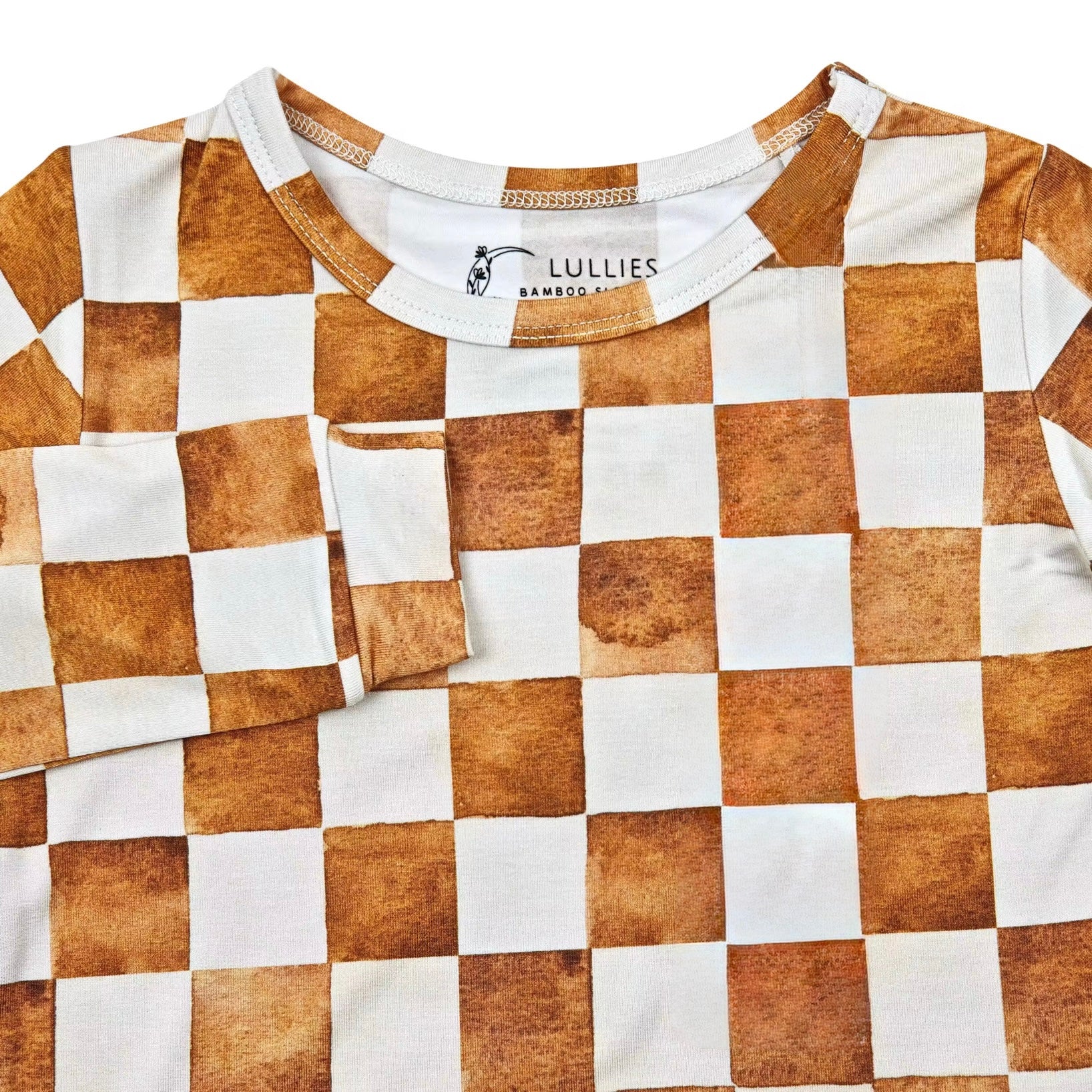 Bamboo Two Piece Toddler Set - Neutral Checkered